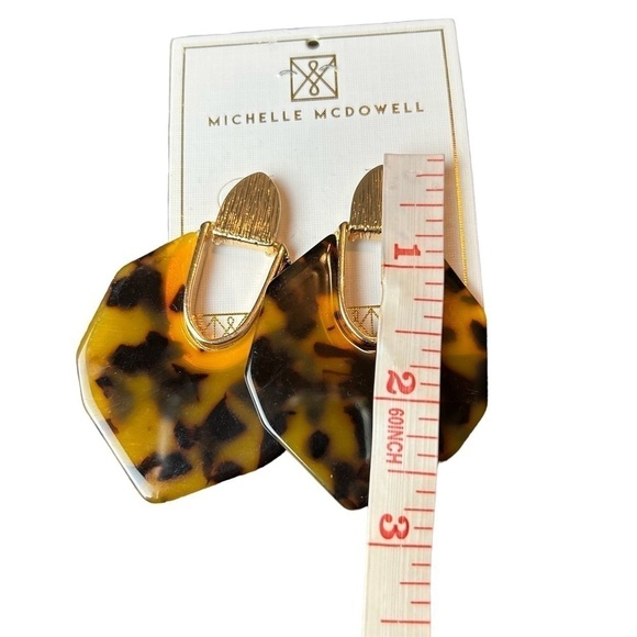 Michelle McDowell Lanier Dark Tortoise Post Earrings - Picture 8 of 9
